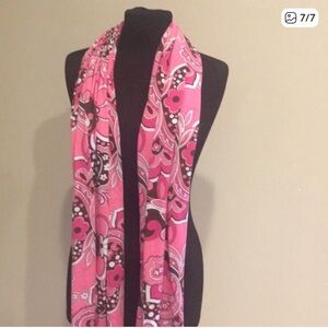 Pink Floral Scarf